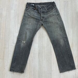 Levi's Distressed Black Jeans